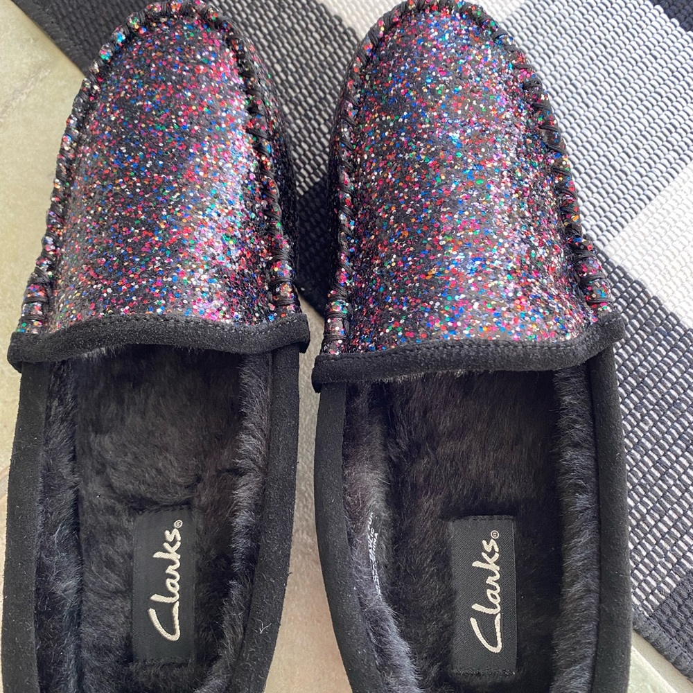 Clarks Faux Fur Indoor/Outdoor Slippers